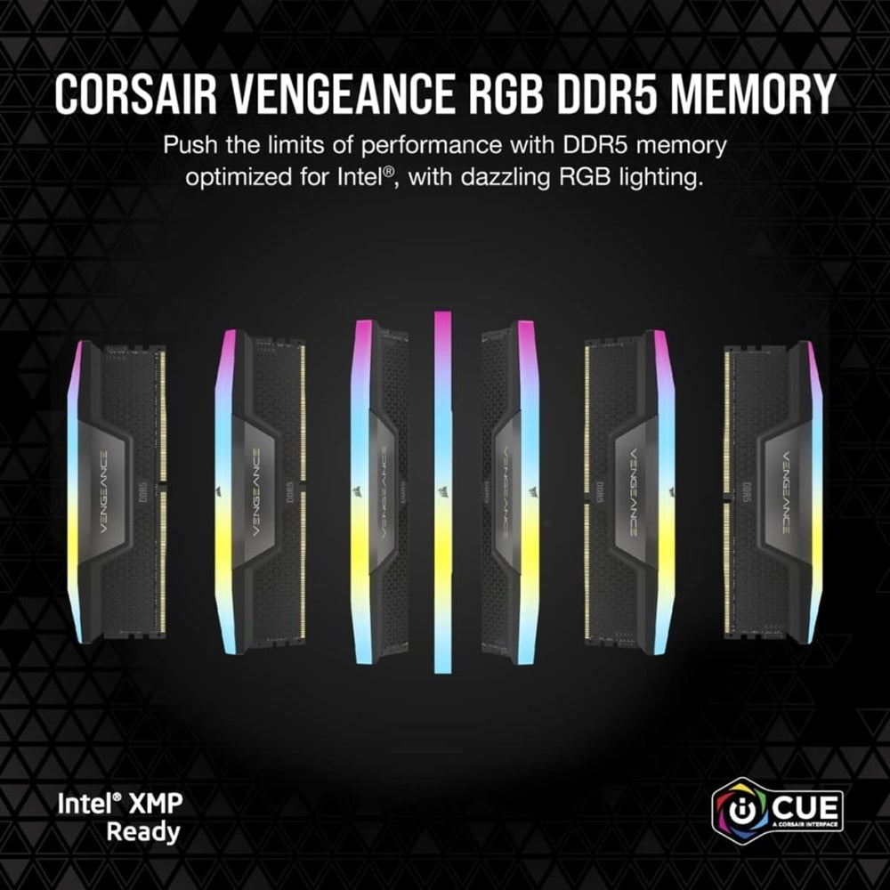RAM CORSAIR VENGEANCE® RGB 48GB (2x24GB) DDR5 5200MHz (CMH48GX5M2B5200C38)